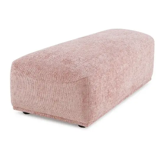 HOMES: Inside + Out 5pc Povoa 159" Modular Curved Sectional Sofa Modern Chenille with Extendable Backrest Pink image {15}