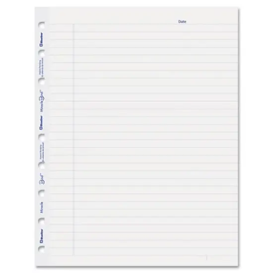 Blueline MiracleBind Ruled Paper Refill Sheets for all MiracleBind Notebooks and Planners, 9.25 x 7.25, White/Blue Sheets, Undated image {5}