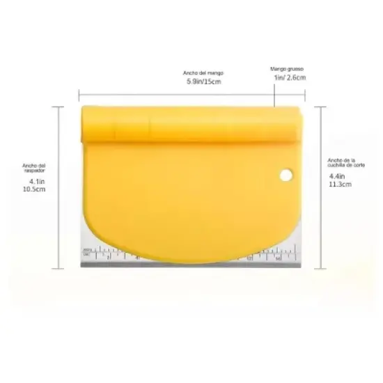 Kitcheniva Stainless Steel Dough Cutter With Scale image {2}