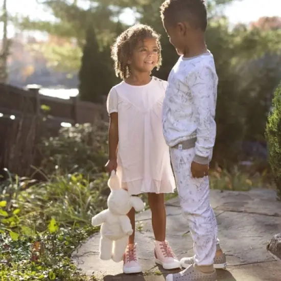 Burt's Bees Baby&reg; Baby Girls' Pointelle Dress & Diaper Cover Set - Light Pink image {2}