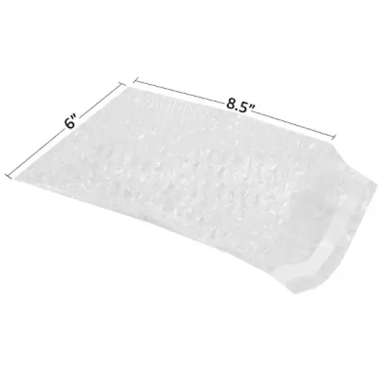 UOFFICE Pack of 50 Self-Sealing, 6" x 8.5" Plastic Bubble Out Bags image {2}