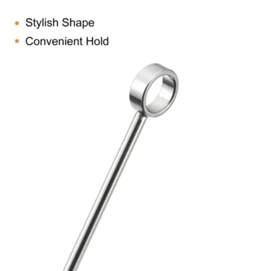Unique Bargains Stainless Steel Drink Appetizer Ring Head Cocktail Picks 4.3" image {3}