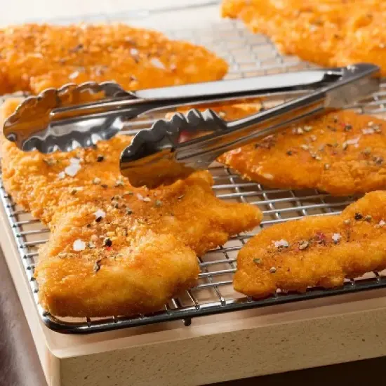 Better Houseware 9-In. Stainless Steel Tongs with Lock in Silver image {2}