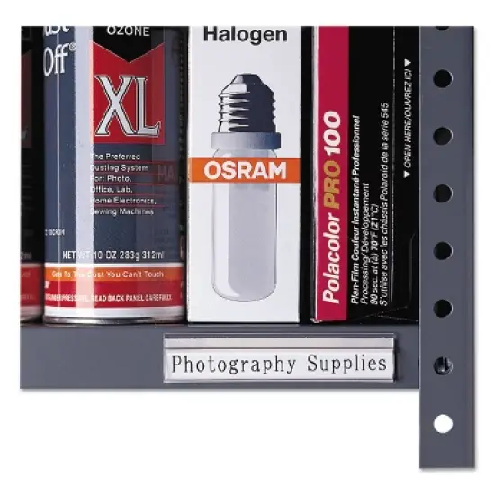 C-Line Shelf Labeling Strips Side Load 4 x 7/8 Clear 10/Pack 87447 image {2}