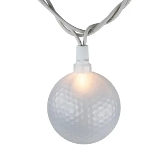 Northlight Golf Ball Patio Light Set - 6' White Wire - 10ct image {4}