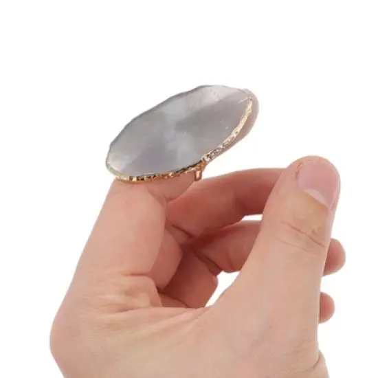 Unique Bargains Portable Ring Nail Art Palette Gray 1 Pc image {2}