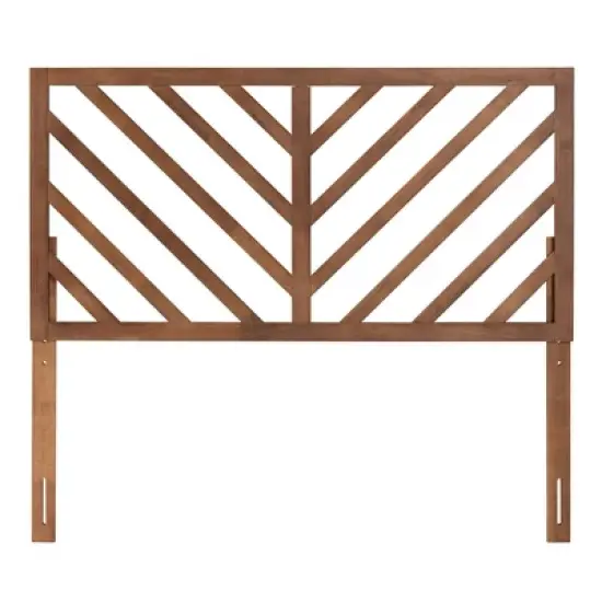 Belisma Wood Headboard Ash Walnut - Baxton Studio image {6}