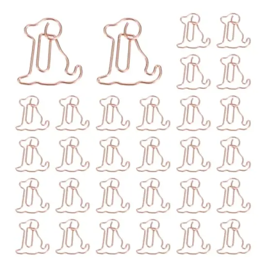 Unique Bargains Office File Organization Metal Dog Shape Cute Funny Durable Paper Clip 30 Pcs image {6}