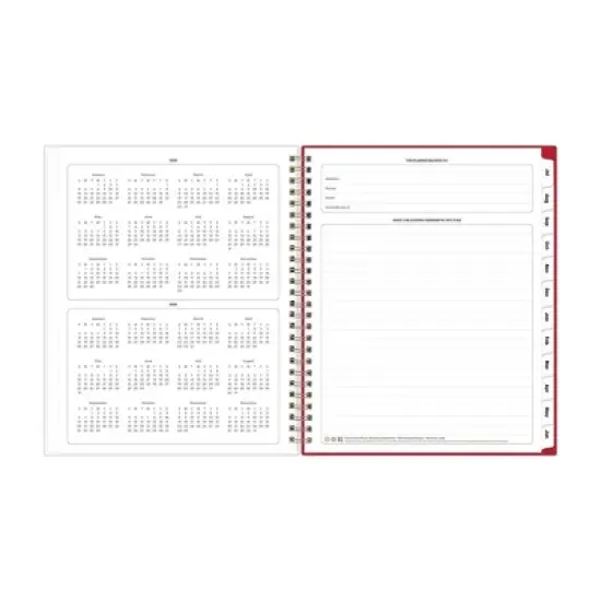 Blue Sky 7"x9" 2025-2026 Weekly/Monthly Wirebound Planner Clear Cover Shanalee Pink image {6}