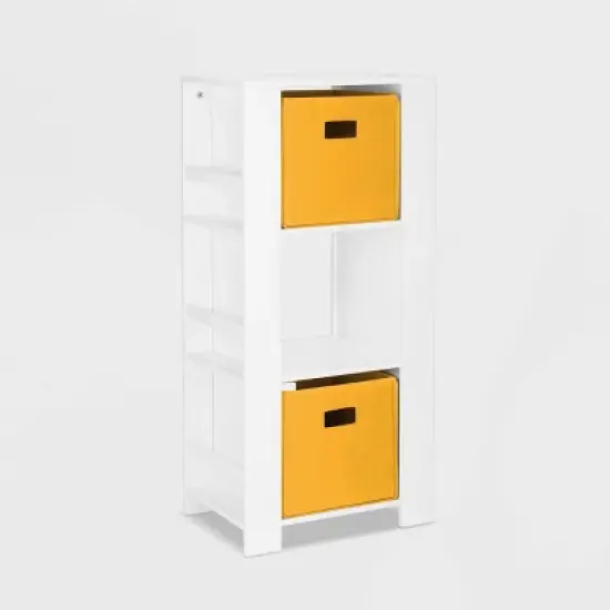 Kids' Book Nook Collection Cubby Storage Tower and Bookshelves with 2 Bins - RiverRidge  image {7}