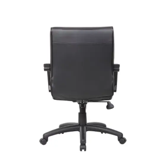 Mid Back Executive Chair in Leatherplus - Black - Boss image {5}