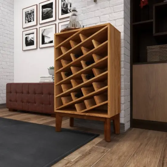 Modern Wood Wine Rack Brown - Olivia & May image {5}
