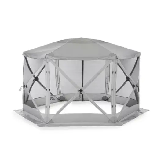 CLAM Quick-Set Escape 11.5' x 11.5' Portable Pop-Up Outdoor Camping Gazebo Screen Tent 6 Sided Canopy Shelter and Carry Bag with 6 Wind and Sun Panels image {4}