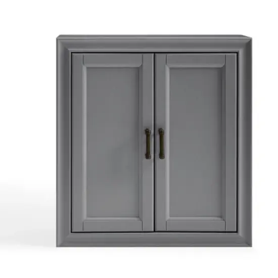 Tara Wall Decorative Wall Cabinet Gray - Crosley image {2}