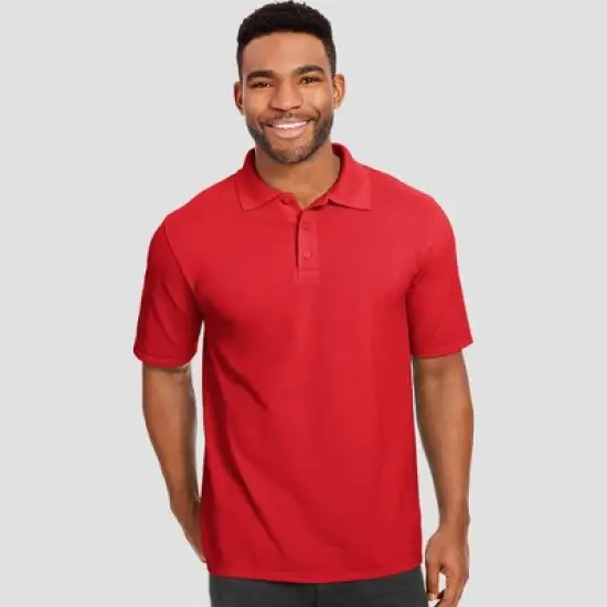 Hanes Men's X-Temp Performance Pique Polo Short Sleeve Shirt image {6}