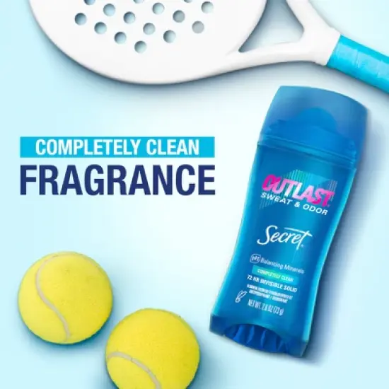 Secret Outlast Invisible Solid Antiperspirant and Deodorant - Completely Clean - 0.5oz - Trial Size image {9}