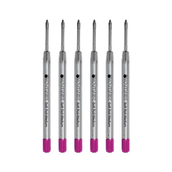 Monteverde Ballpoint Pen Refill Medium Point Pink Ink 6 Pack (P133PK) image {1}