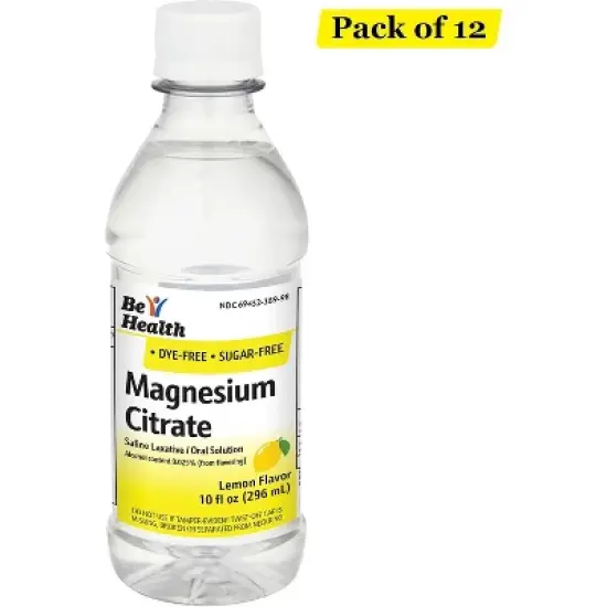 Be Health Magnesium Citrate Saline Laxative Lemon Flavor, 10 Oz, CASE OF 12 image {4}