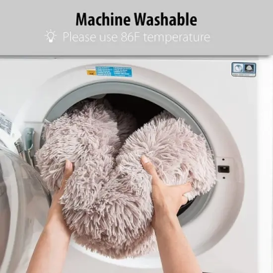 Zone Tech Medium Round Ultra Soft Plush Calming Cushion Bed for Pets, Donut Fluffy Dog Bed for Small Medium Large Dogs, image {4}