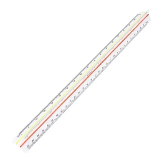 Unique Bargains Ideal for Plan Drawers Architects Drafting Tools Professional Triangular Scale Ruler 12.8" x 0.98" x 0.67" 1 Pc image {5}