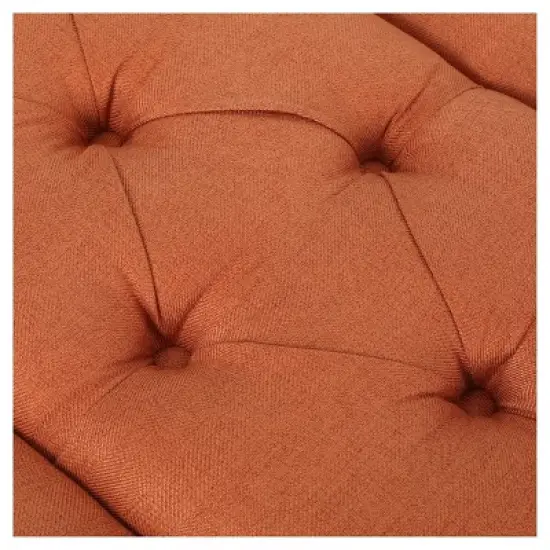 Dilwyn Tufted Ottoman - Orange - Christopher Knight Home image {2}