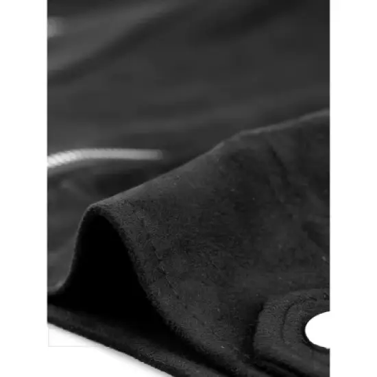 Agnes Orinda Women&rsquo;s Plus Size Winter Lapel Zipper Utility Motorcycle Faux Suede Sleeveless Fashion Vests image {4}