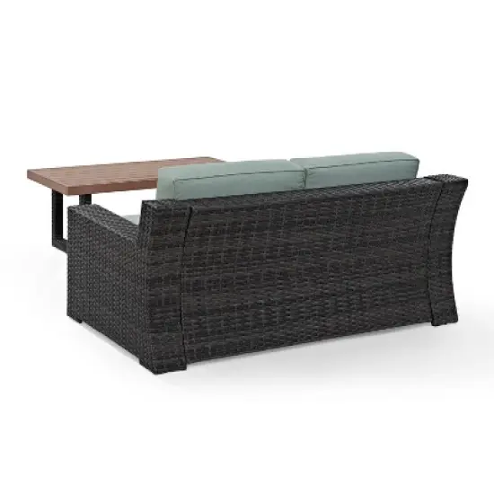 Beaufort 2pc Outdoor Wicker Chat Set - Mist - Crosley image {7}