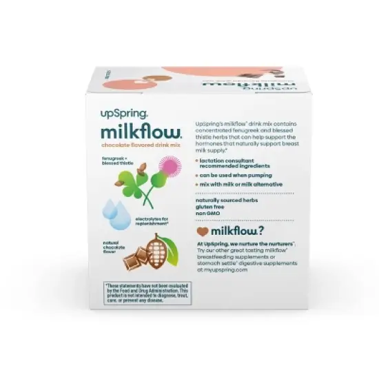 UpSpring MilkFlow Drink Mix Breastfeeding Supplement with Electrolytes - 16ct - Chocolate Flavor image {2}