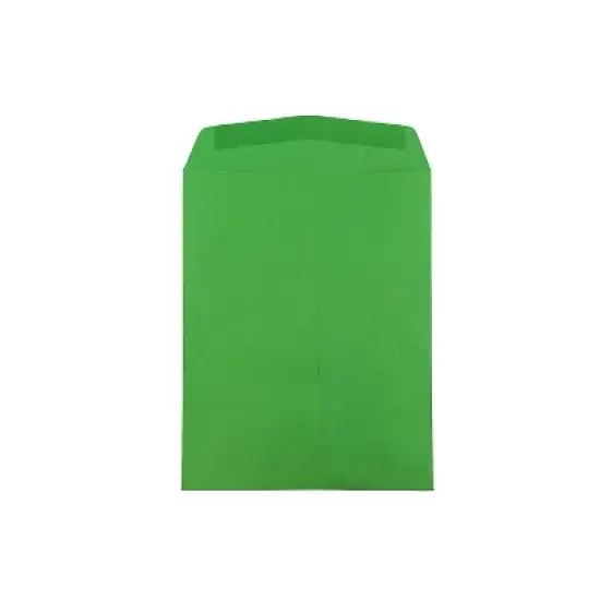 JAM Paper 10 x 13 Open End Catalog Colored Envelopes Green Recycled 100/Pack (V0128190) image {1}