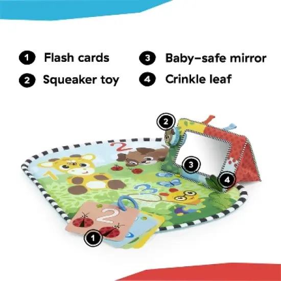 Baby Einstein Discover Garden Tummy Time Baby Playmat and Mirror image {16}