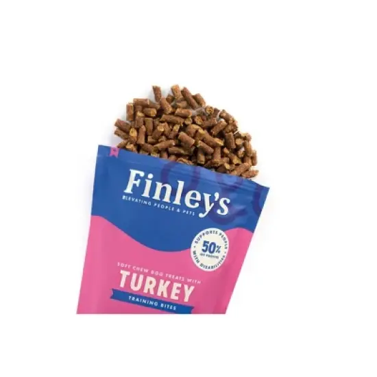 Finley's All Natural Soft Training Bite Variety Pack Chewy with Salmon, Duck, Turkey and Lamb Flavor Dog Treats - 4pk/64oz image {2}