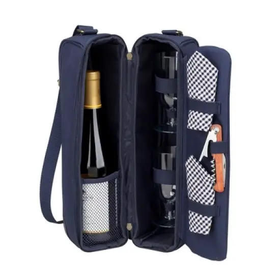 Picnic at Ascot - Insulated Wine Carrier Set with Glasses, Napkins and Corkscrew image {5}