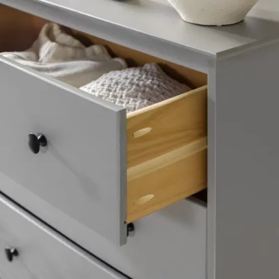 Stiva Classic Mid-Century Modern Vertical 4 Drawer Dresser Gray - Saracina Home image {9}