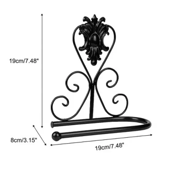 Unique Bargains Wall Rack Stand Toilet Paper Roll Holder for Bathroom image {2}