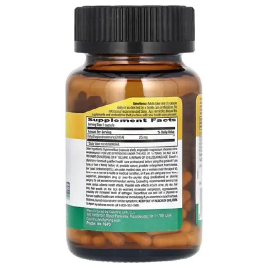 Country Life DHEA, 25 mg, 90 Vegan Capsules image {1}