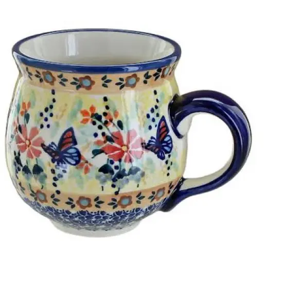 Blue Rose Polish Pottery K090  Manufaktura Bubble Mug image {2}