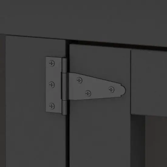 FUFU&GAGA Corner Double Dog Cage Furniture with Divider for Living Room image {6}