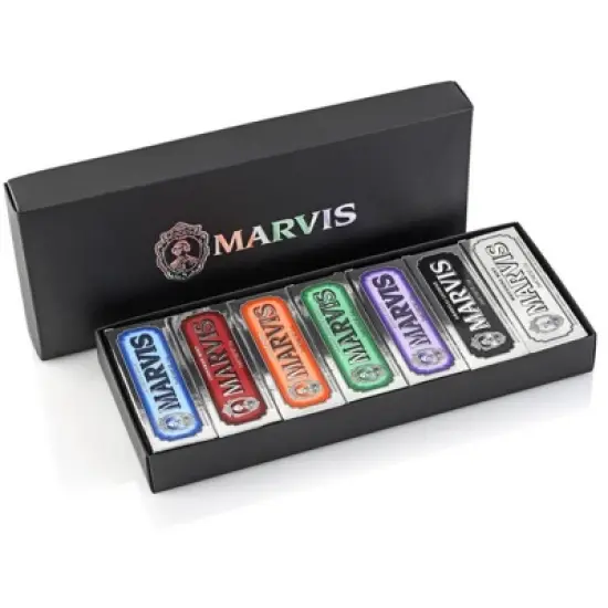 MARVIS Toothpaste Gift Set (7 x 1.3 oz) - TRAVEL SIZE SET, freshens breath and helps remove plaque. | Tooth Paste for Teeth image {5}