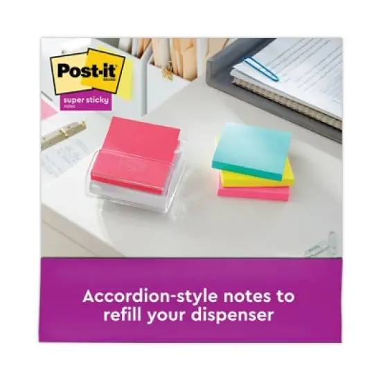 Post-it Dispenser Notes Super Sticky Pop-up 3 x 3 Note Refill Cabinet Pack, 3" x 3", Supernova Neons Collection Colors, 100 Sheets/Pad, 18 Pads/Pack image {1}