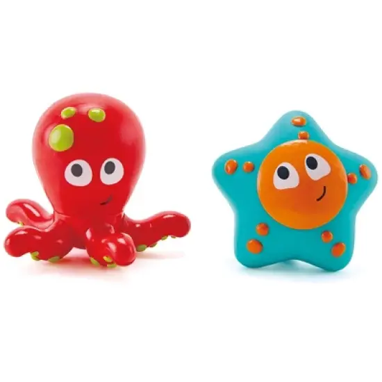 Hape Ocean Floor Squirters: Octopus & Starfish Bath Toy Set, 18mo+ image {6}