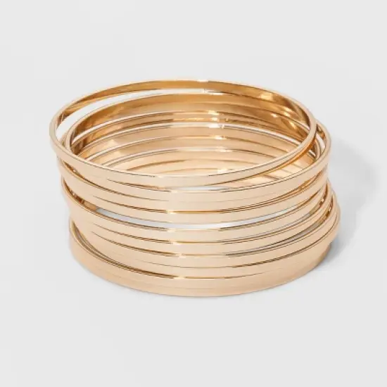 Bangle Bracelet 10pc - A New Day&trade; Gold image {1}
