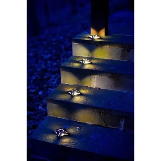 Maxsa Innovations 4pk Ninja Stars Solar Powered LED Accent Deck Lights image {2}