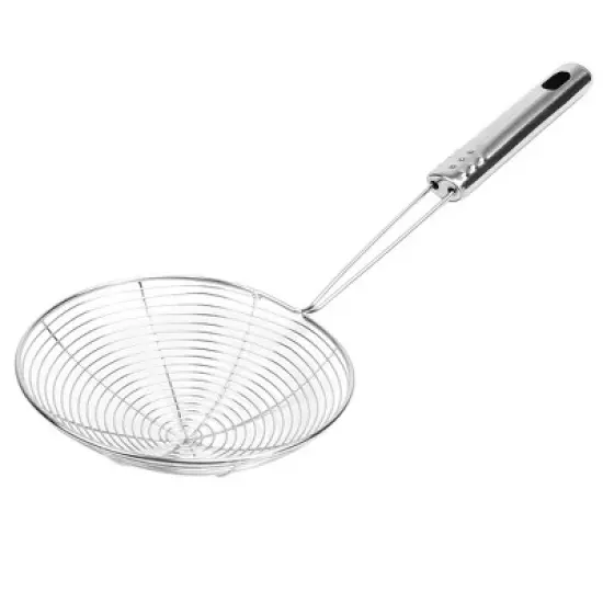 Unique Bargains Kitchen Cookware Net Mesh Long-Ladle Perforated Strainer 5'' Diameter image {7}