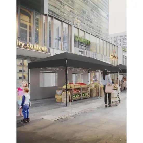 10'x 20' Pop up Canopy Tent with 210 D Oxford Fabric for Farmers' Market, Wedding Event, Camping image {3}