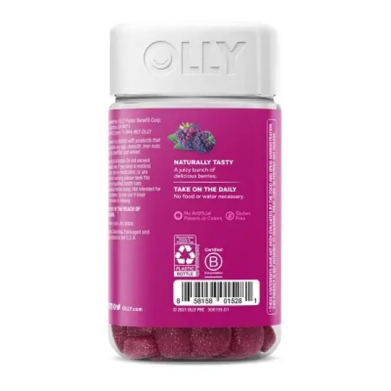 OLLY Probiotic Gummies for Immune & Digestive Support - Bramble Berry - 80ct image {3}