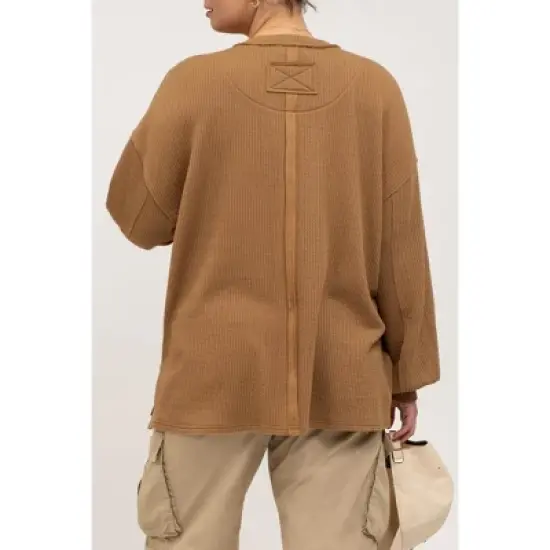 August Sky Women's Plus Solid Crewneck image {1}