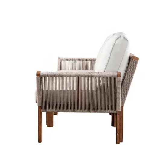 Brendina Outdoor 3-Seater Sofa - Natural with Gray Cushions - SEI image {4}