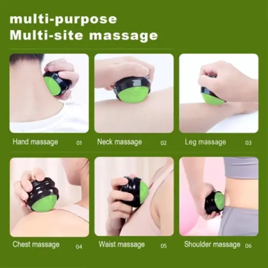 Evo Bytes Massage Roller Ball - Handheld Manual Body Massager - Jade image {3}