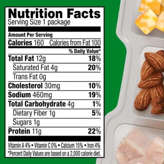 P3 Portable Protein Snack Pack with Turkey, Almonds & Colby Jack Cheese - 2oz image {5}