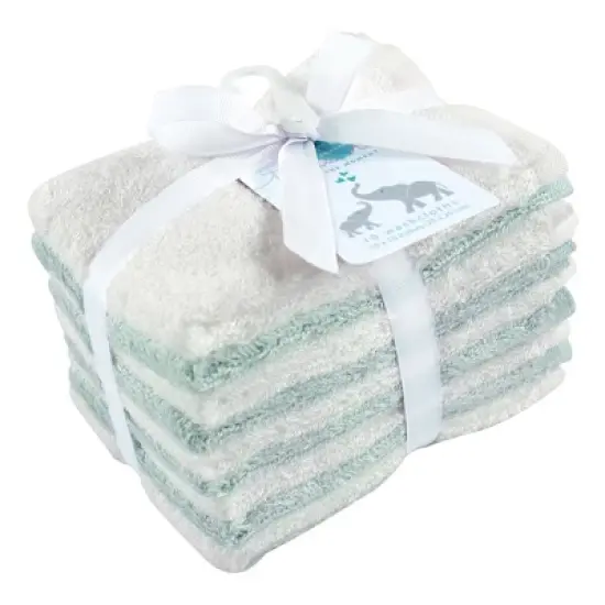 Little Treasure Baby Unisex Rayon from Bamboo Luxurious Washcloths, Mint White, One Size image {1}